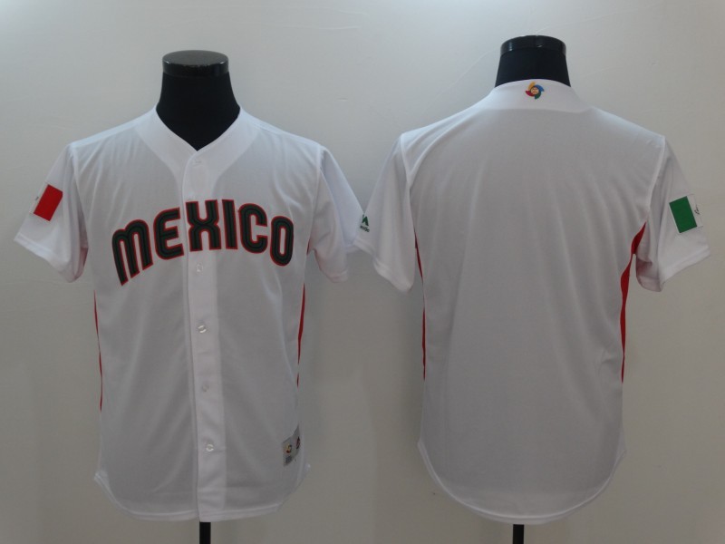 Men Mexico Baseball Majestic White 2017 World Baseball Classic Authentic Team Jersey->more jerseys->MLB Jersey